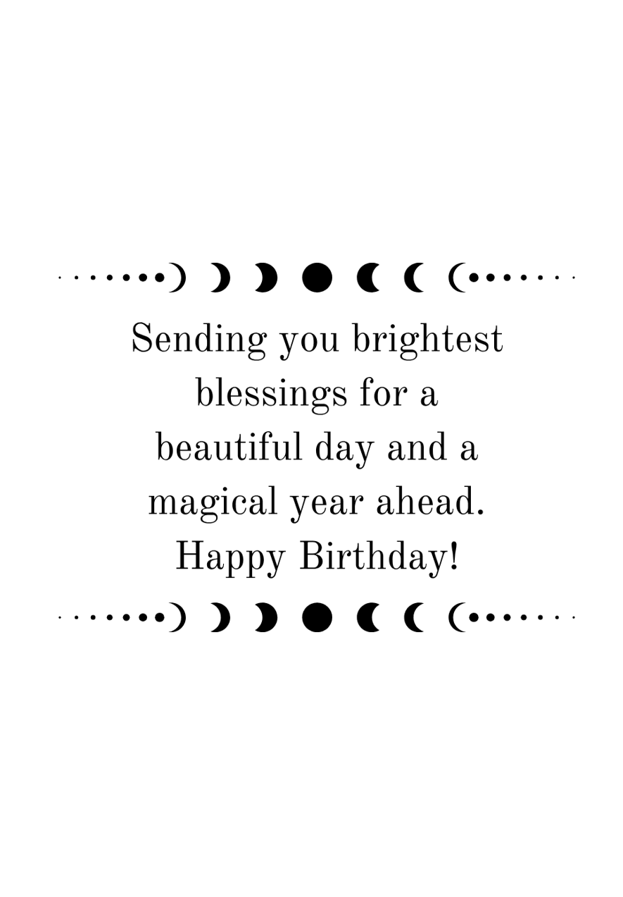 May Your Birthday Be Filled With Beautiful Moments – Wiccan Birthday Card