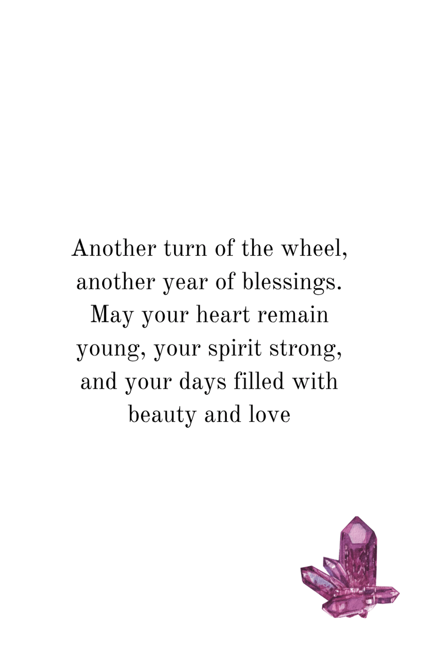 Motivational quote with a pink crystal on a white background