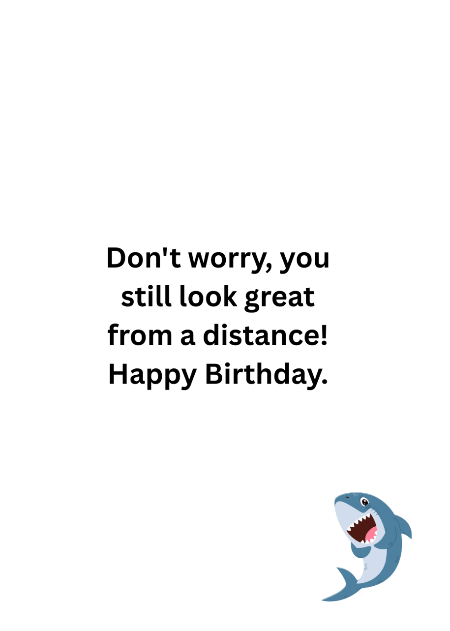 That's The Trouble With Nudist Beaches – Funny Shark Birthday Card