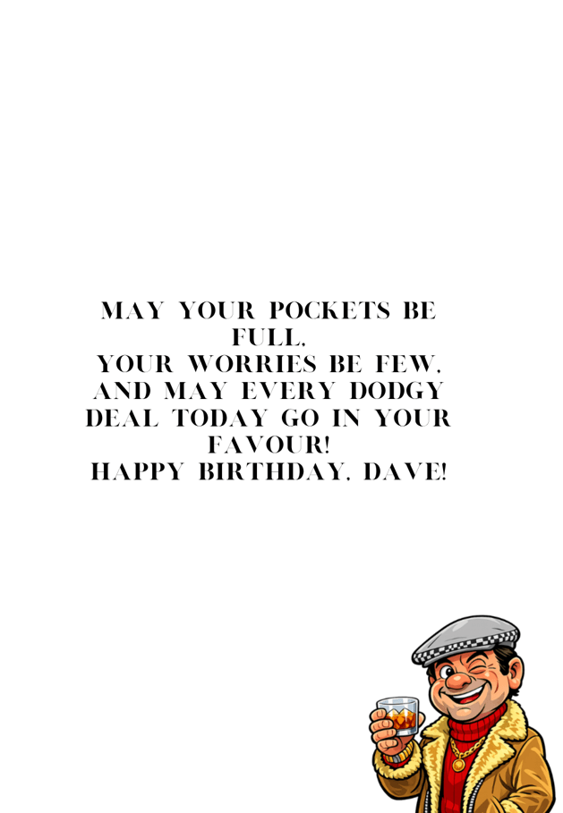 Only Fools and Horses Del Boy Birthday Card
