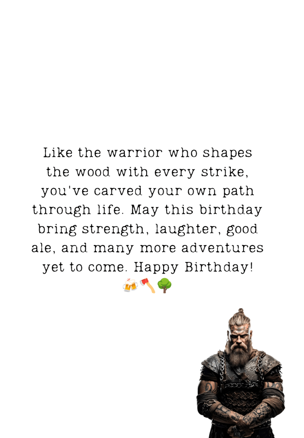 Happy Birthday – Viking Axe Warrior Norse Birthday Card