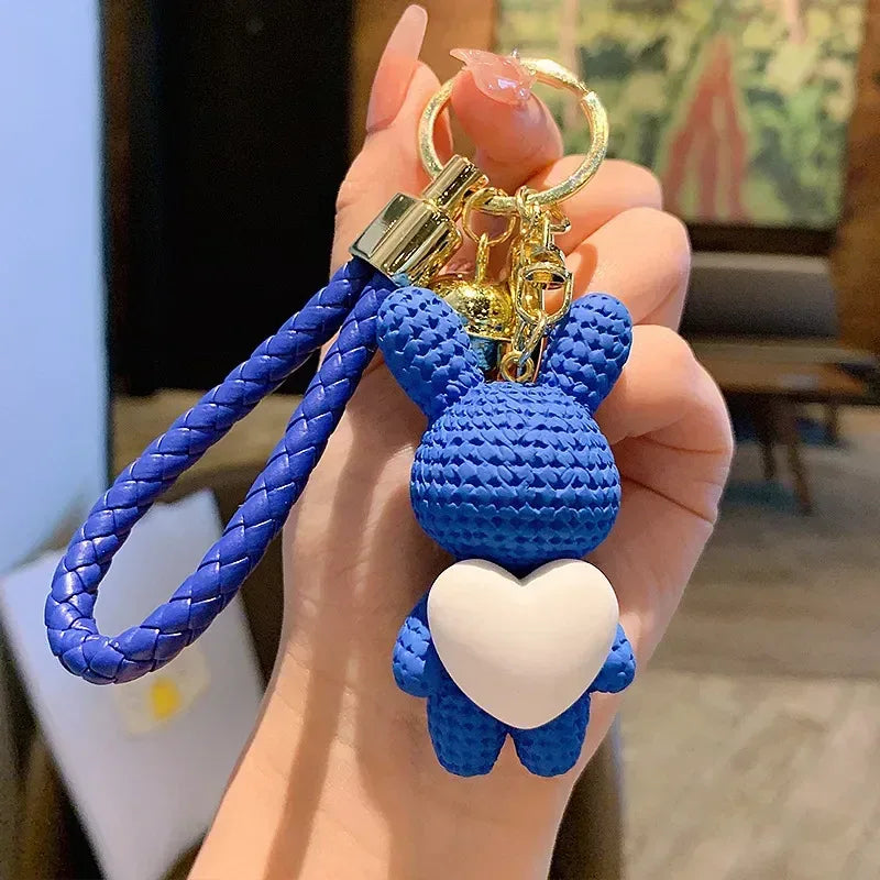 Cute Rabbit Keychain - Adorable Heart Design Accessory - Accessories