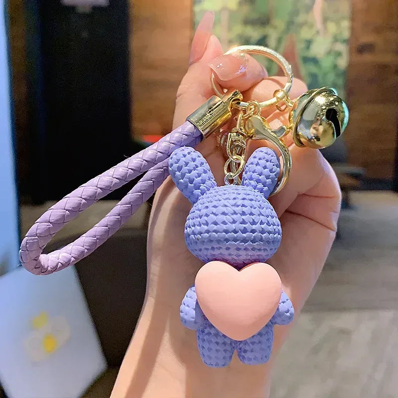 Cute Rabbit Keychain - Adorable Heart Design Accessory - Accessories