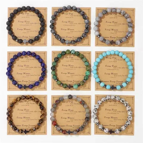 Natural Stone Bracelet 19cm - Unique Gemstone Jewelry - Jewelry