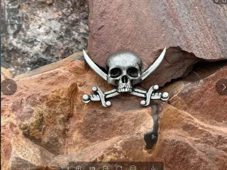 Skull Alloy Brooch - Gothic Statement Pin - Accessories