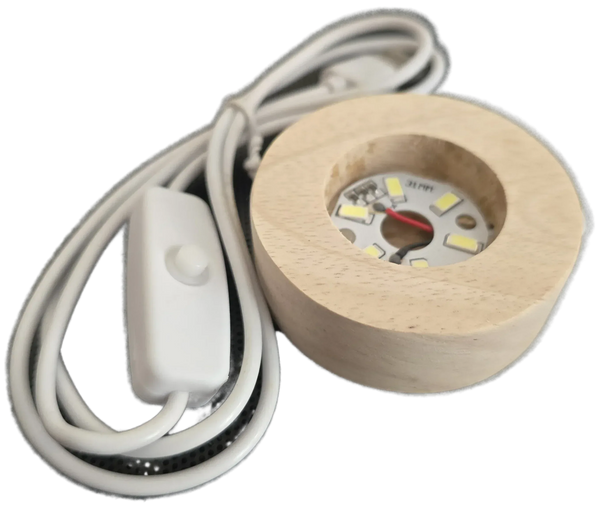 LED Light Base 8cm - Display Stand with Illumination - Home Decor