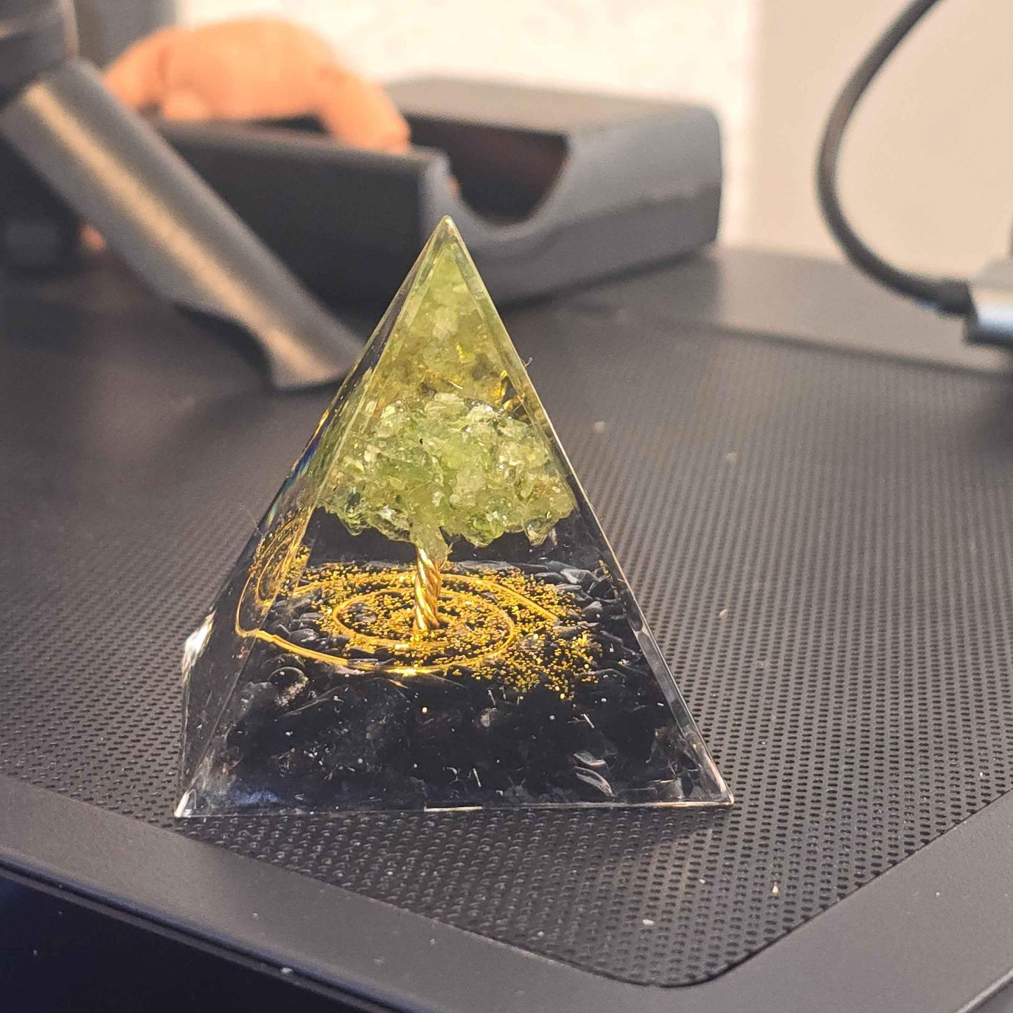 Energy Pyramid Orgonite Tree - Spiritual Crystal Healing Gift for Positive Energy - Home Decor