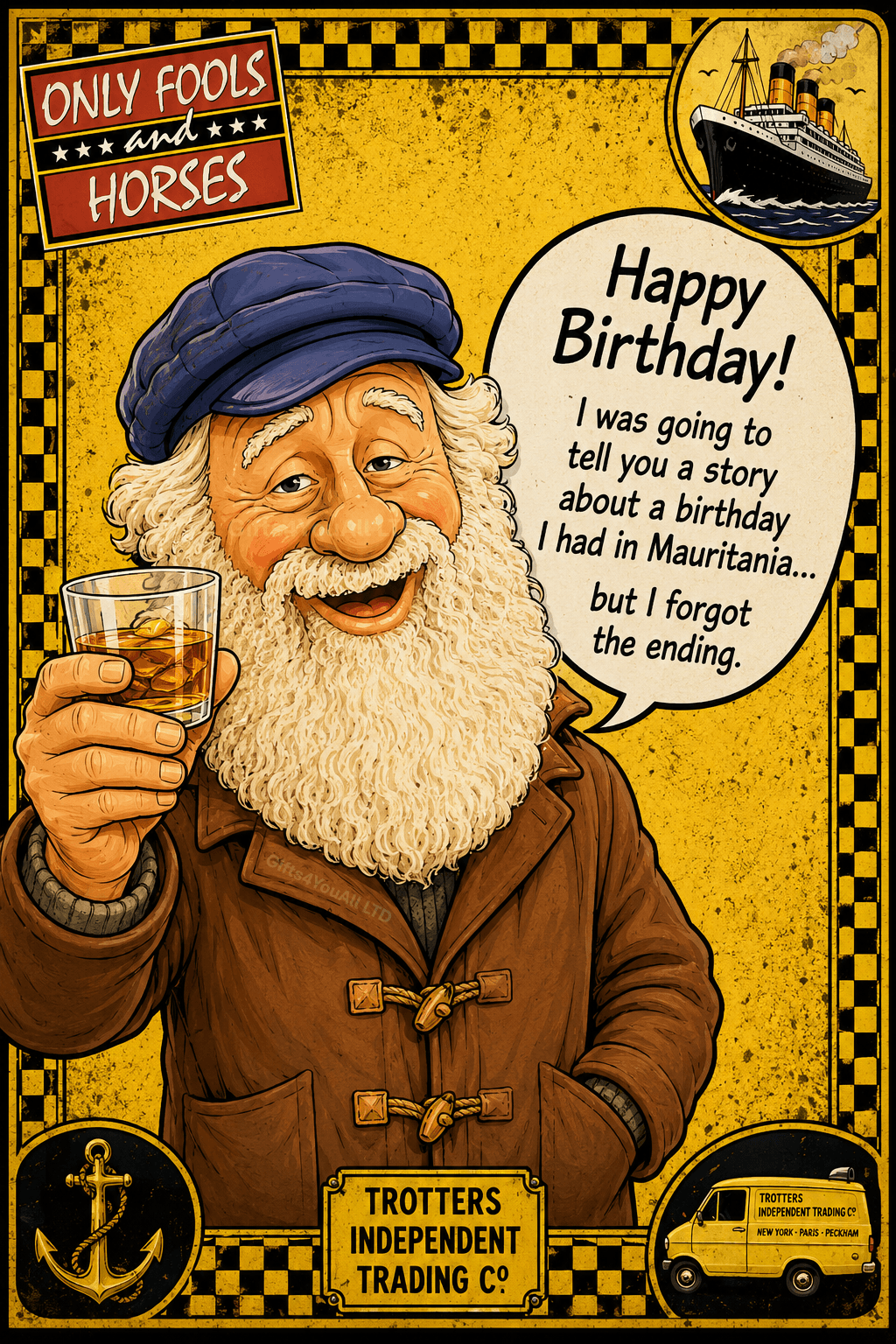 Only Fools and Horses Uncle Albert Birthday Card