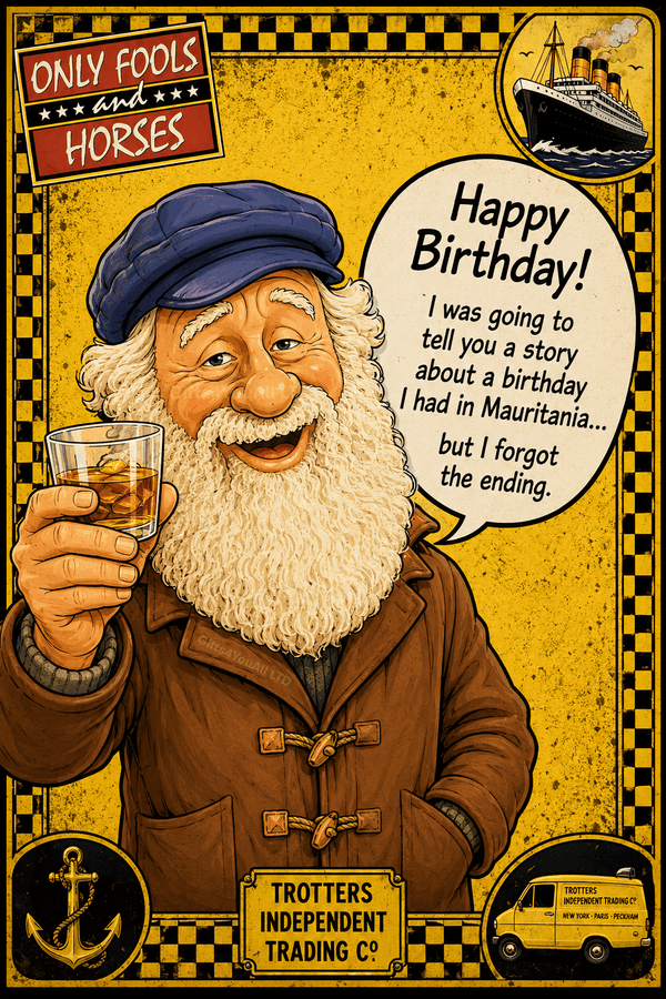 Only Fools and Horses Uncle Albert Birthday Card