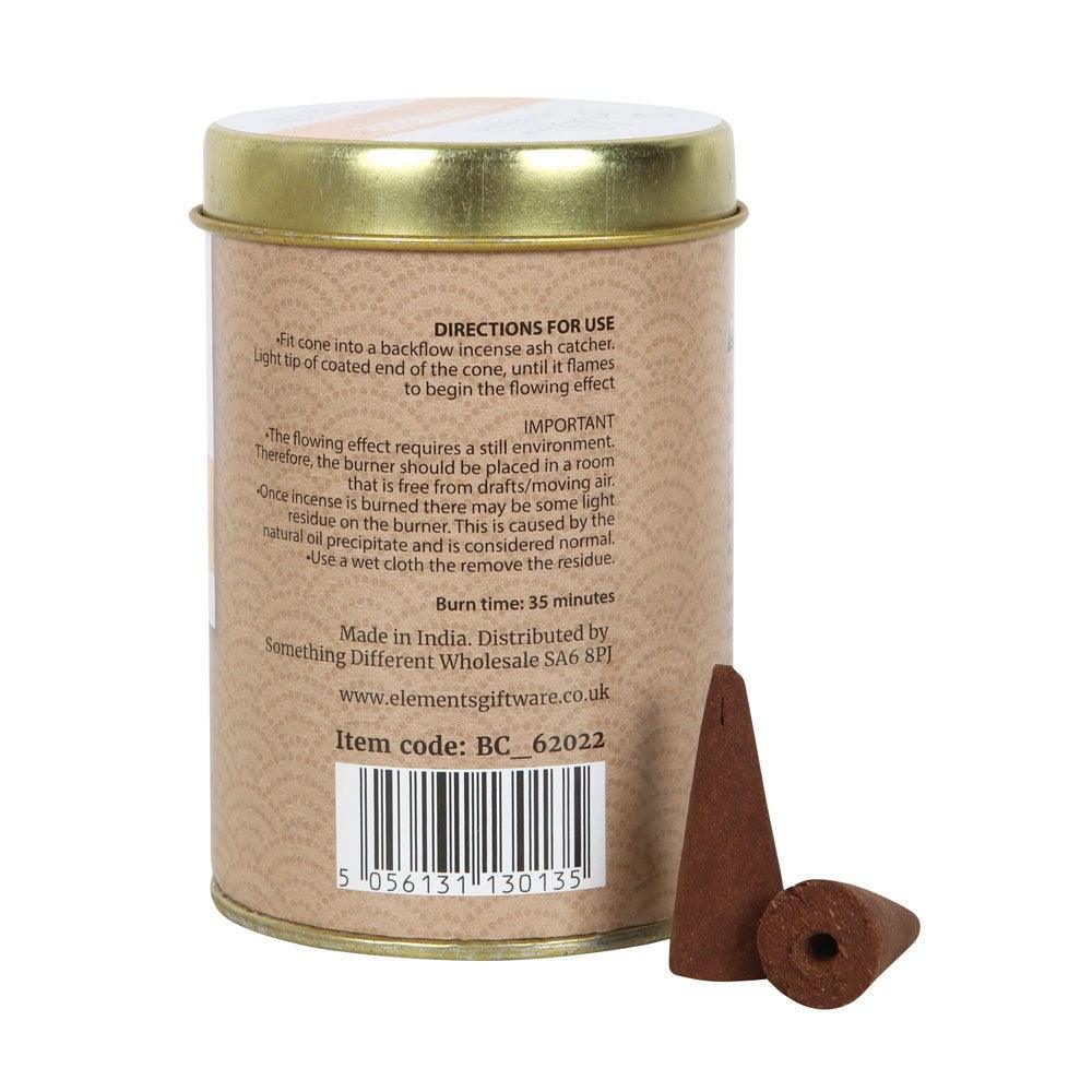 Elements Frankincense Jumbo Backflow Cones (Tin of 20)