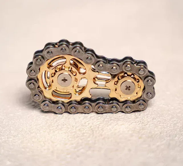 Bike Chain Fidget Spinner Toy - Silent Bearing Stress Relief Gadget for Focus & Relaxation - Fidget Toys