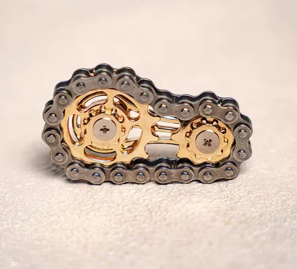 Bike Chain Fidget Spinner Toy - Silent Bearing Stress Relief Gadget for Focus & Relaxation - Fidget Toys