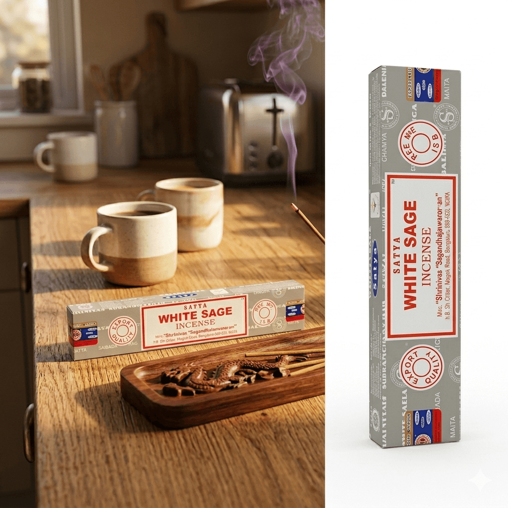 White Sage Incense Sticks by Satya (15g)