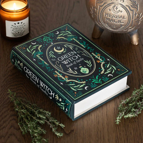 Green Witch Grimoire Storage BoxFull Image With Background