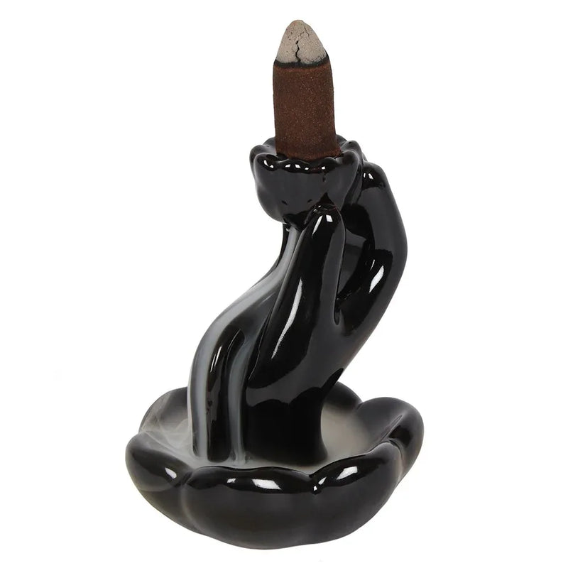 Hand & Lotus Backflow Incense Burner  side
