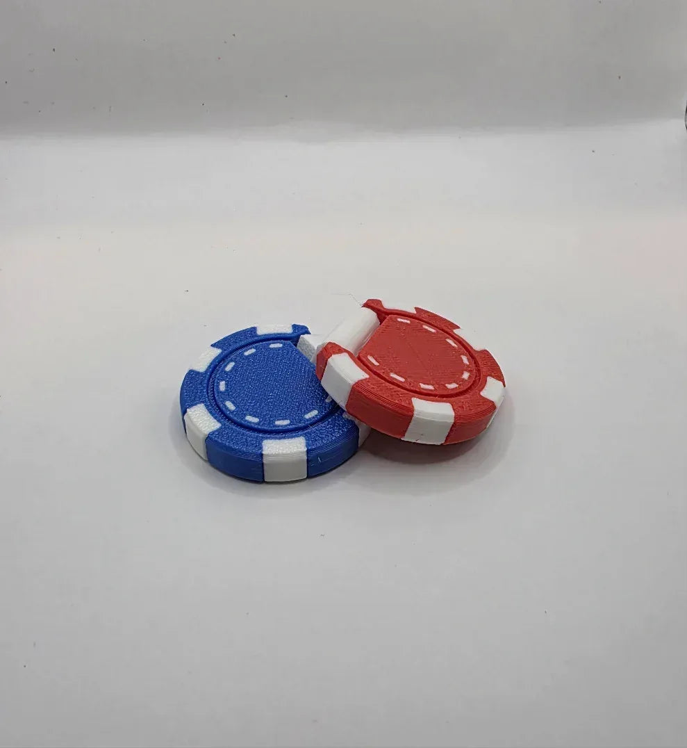 Gifts4YouAll Fidget Flip Poker Chips - 3D-Printed Stress Relief - Toys & Games