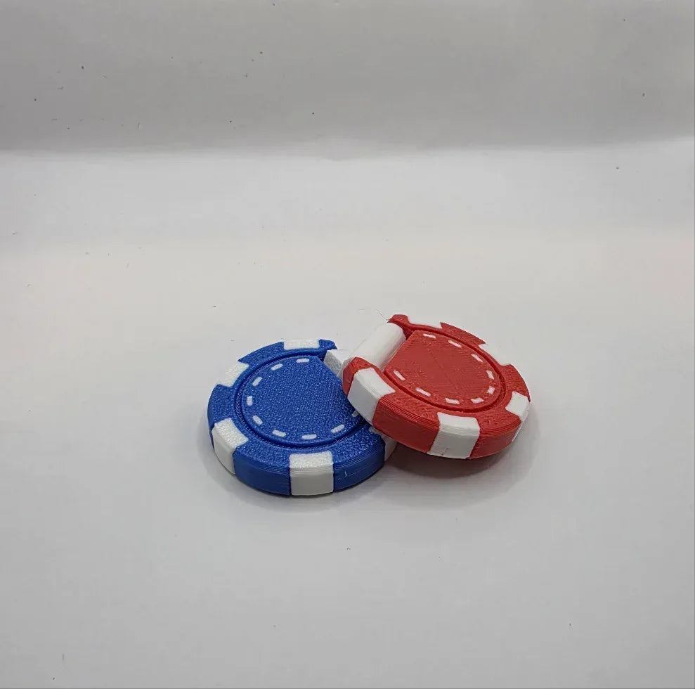 Gifts4YouAll Fidget Flip Poker Chips - 3D-Printed Stress Relief - Toys & Games