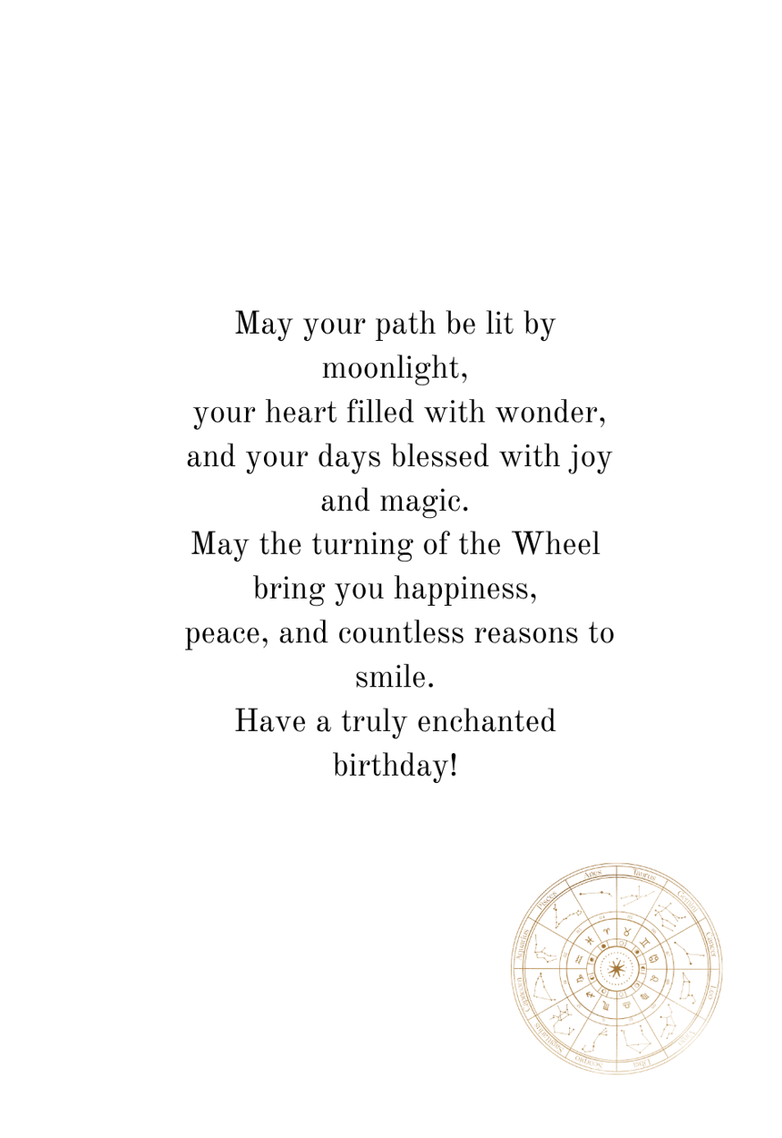 Greeting card with birthday message and decorative compass on a white background