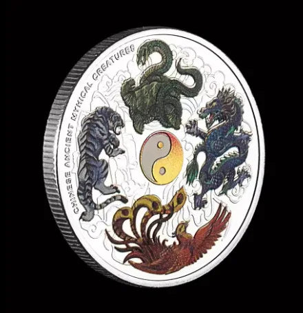 Four Great Mythical Creatures | Silver Plated Collector's Coin