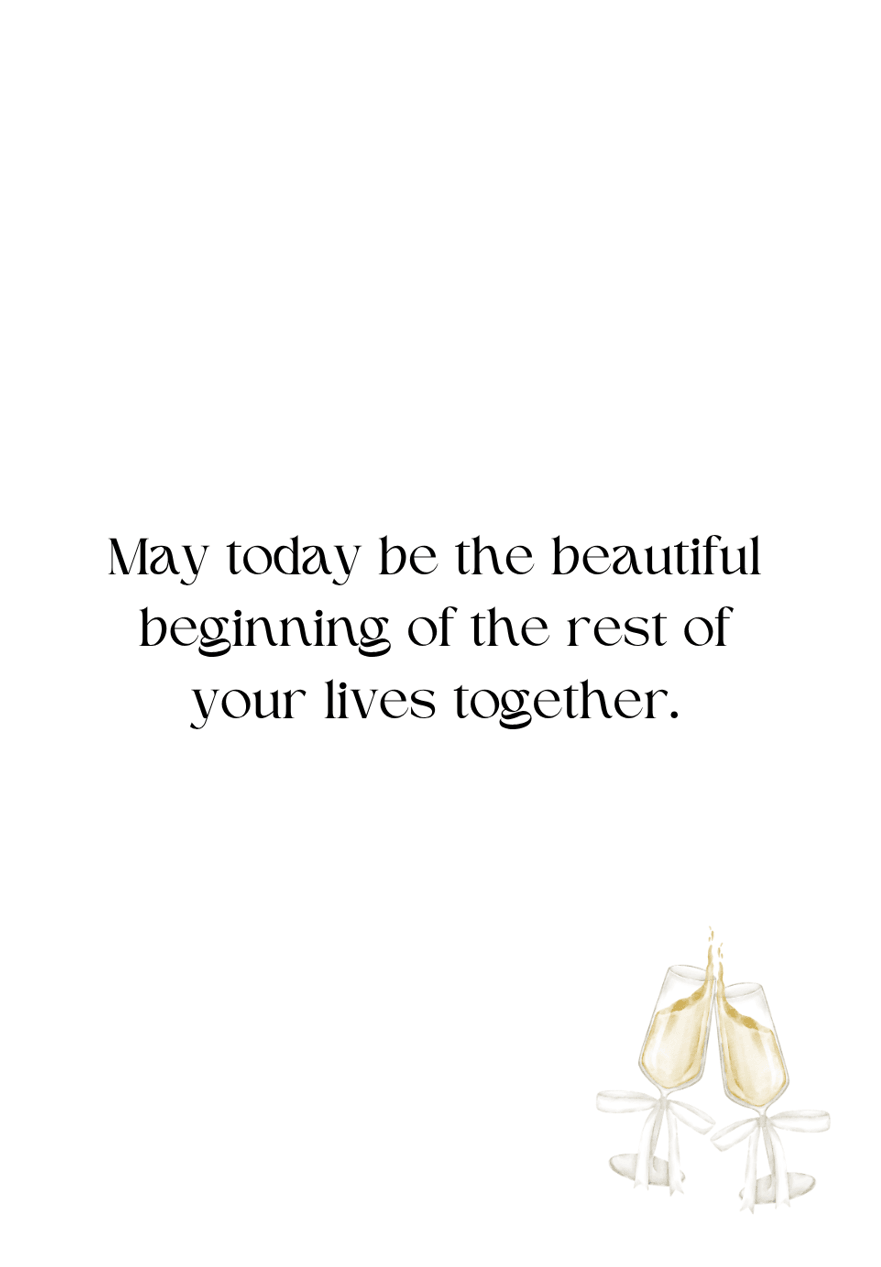 Just Married – Pretty Wedding Celebration Card