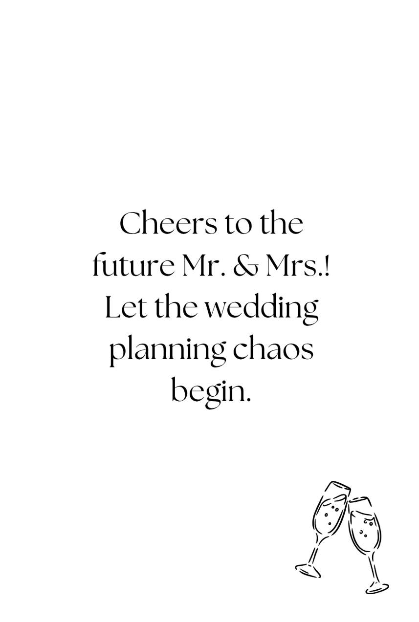 You're EnGAGEd! – Champagne Engagement Congratulations Card