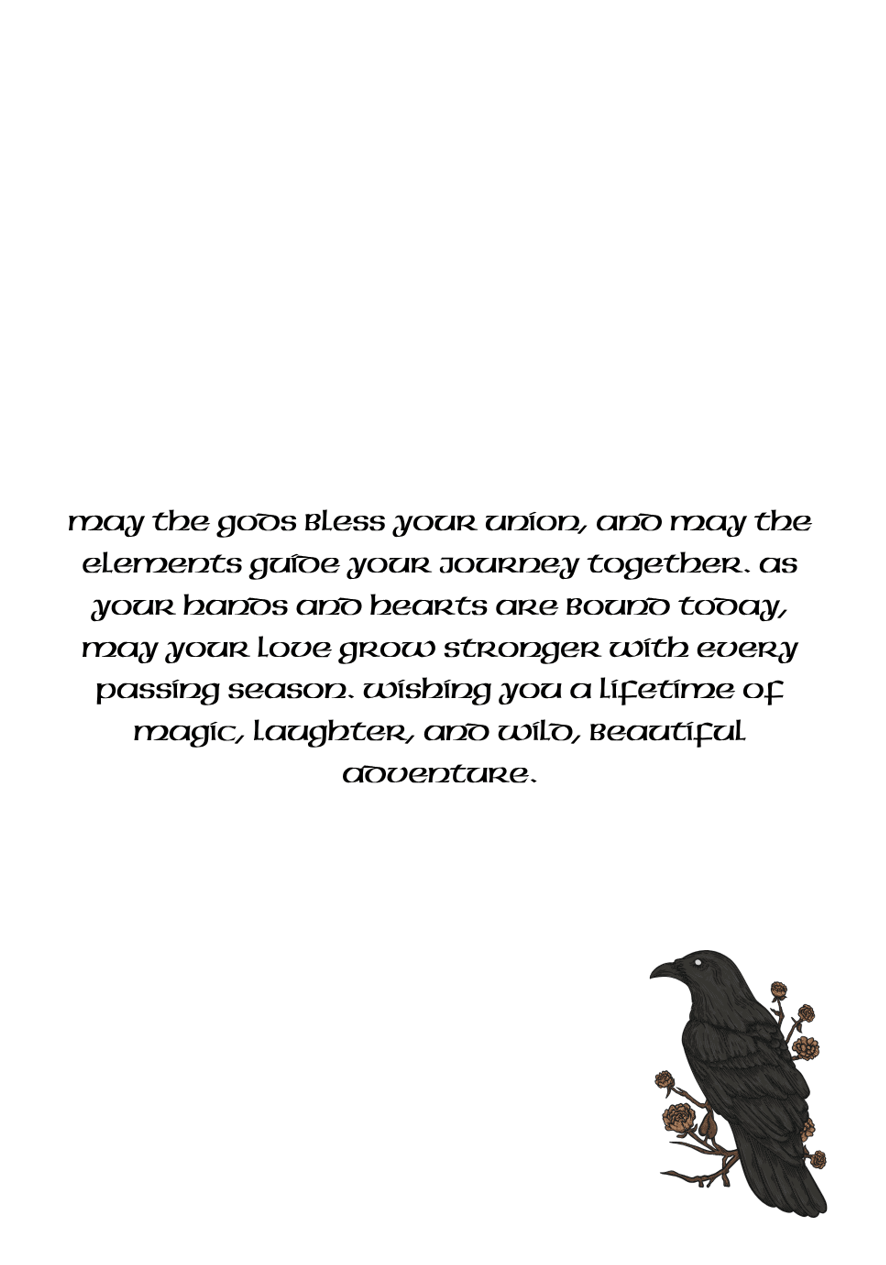 Just Married – Pagan Raven Celtic Wedding Card - Exclusive to Gifts4YouAll