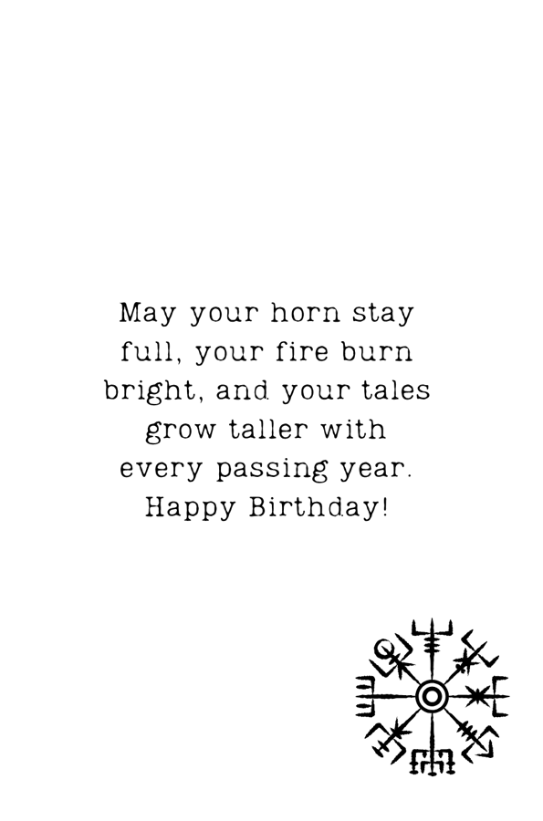 Happy Birthday – Viking Norse Birthday Card