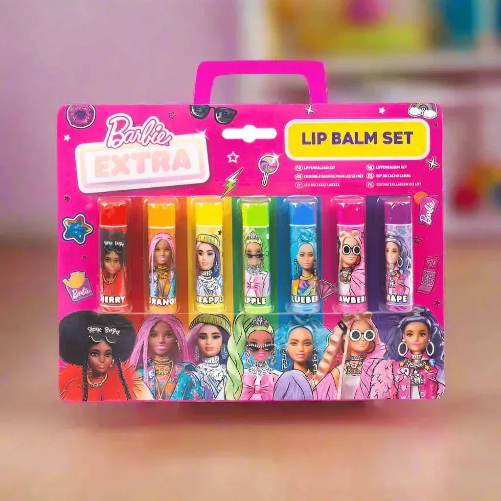 Barbie Extra Lip Balm Set - 7 Fun Flavors for Your Lips - 
