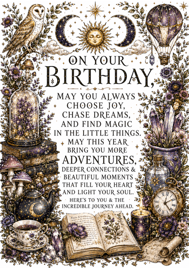 On Your Birthday May You Always Choose Joy – Pagan Adventure Birthday Card