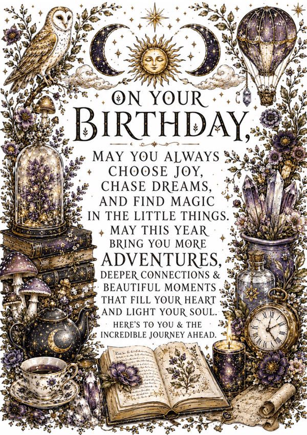 On Your Birthday May You Always Choose Joy – Pagan Adventure Birthday Card