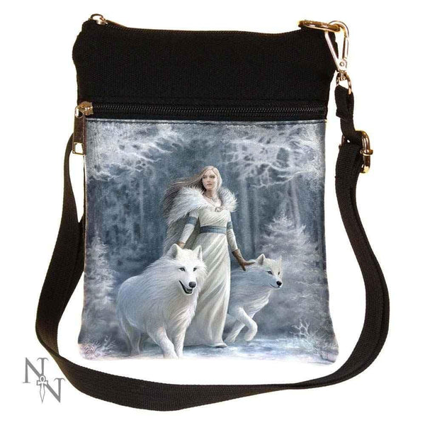 Gothic Wolf Shoulder Bag by Anne Stokes 23cm - Fantasy Design - Bags & Accessories