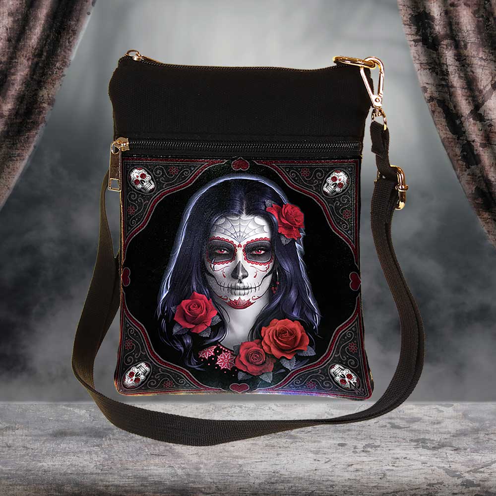 Sugar Skull Shoulder Bag 23cm | James Ryman Gothic Art