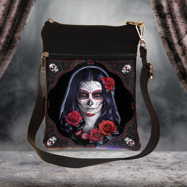 Sugar Skull Shoulder Bag 23cm | James Ryman Gothic Art