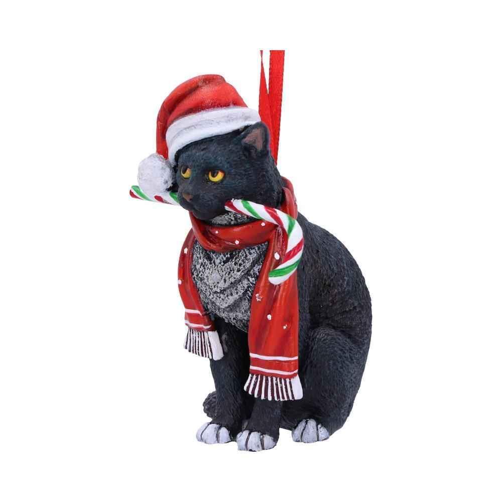 Lisa Parker Candy Cane Cat Ornament - Unique Holiday Decor - Home Decor