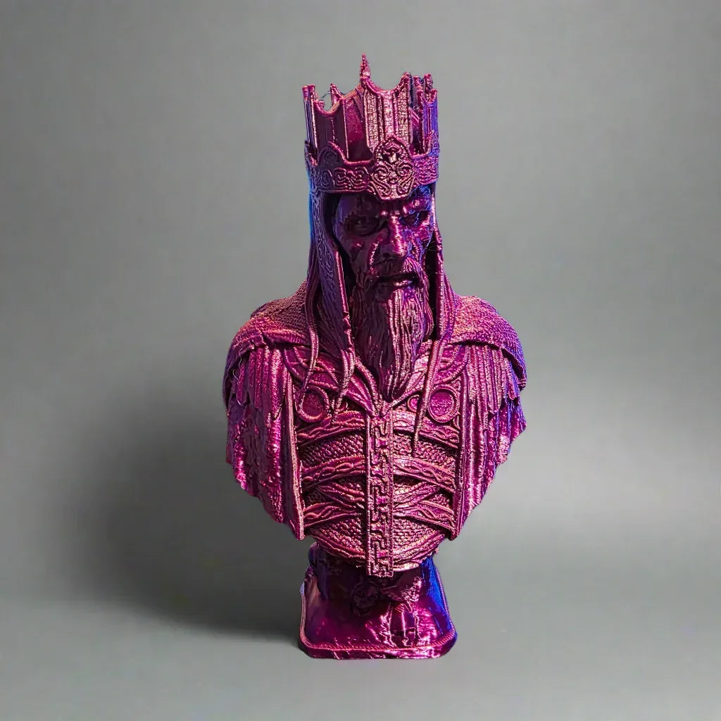 King of Death Bust 15cm - Gothic Skull Sculpture - Home Decor