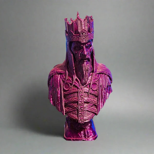 King of Death Bust 15cm - Gothic Skull Sculpture - Home Decor