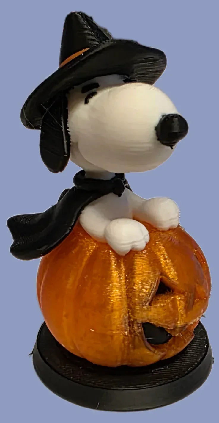 Spooky Snoopy Pumpkin 3D Print for Halloween Decor - 
