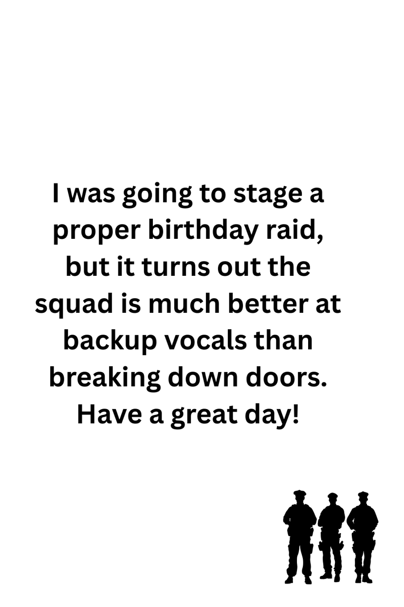 Roxanne! Funny Police Birthday Card – You Don't Have to Put on the Red Light!