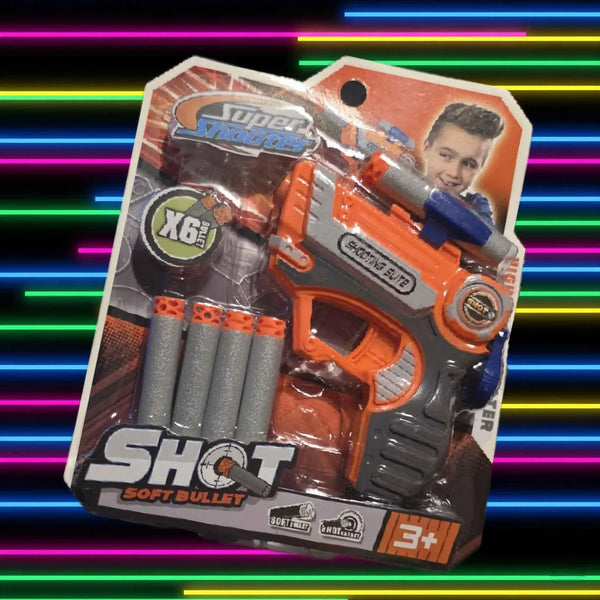 Super Shooter - Soft Bulley High-Tech Shooter Elite x 6 Soft Bullets - 