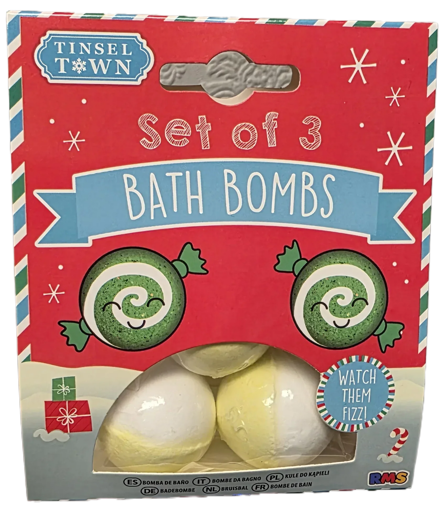 Set of Red Bath Bombs for Relaxation - 