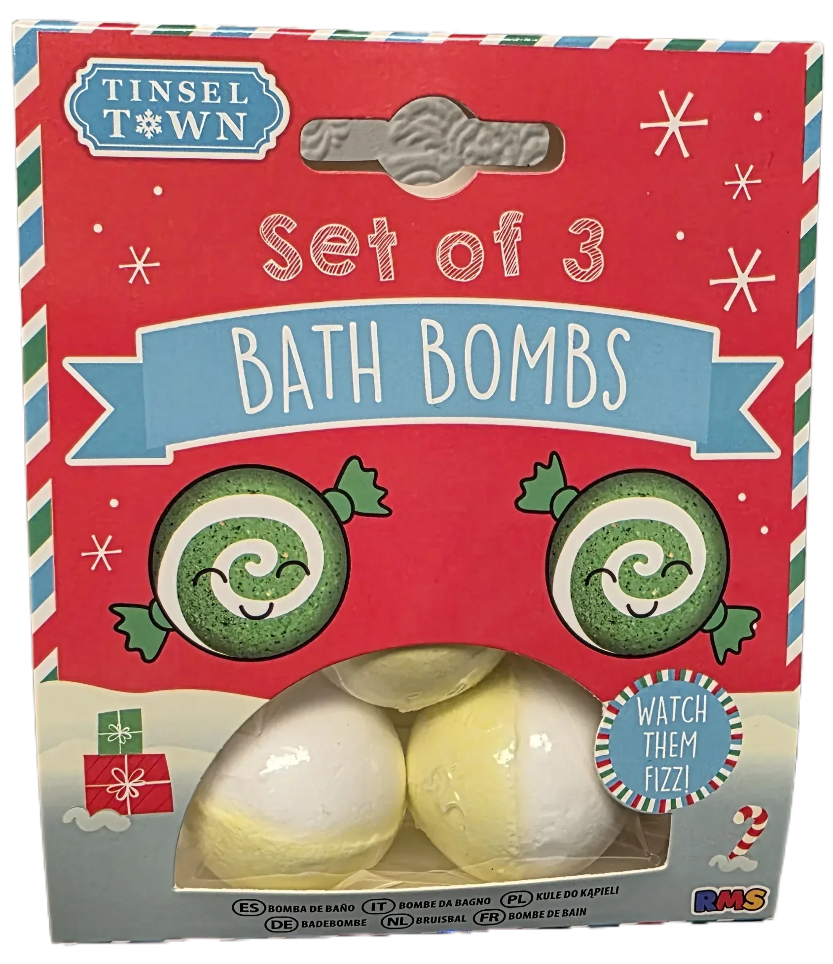 Set of Red Bath Bombs for Relaxation - 