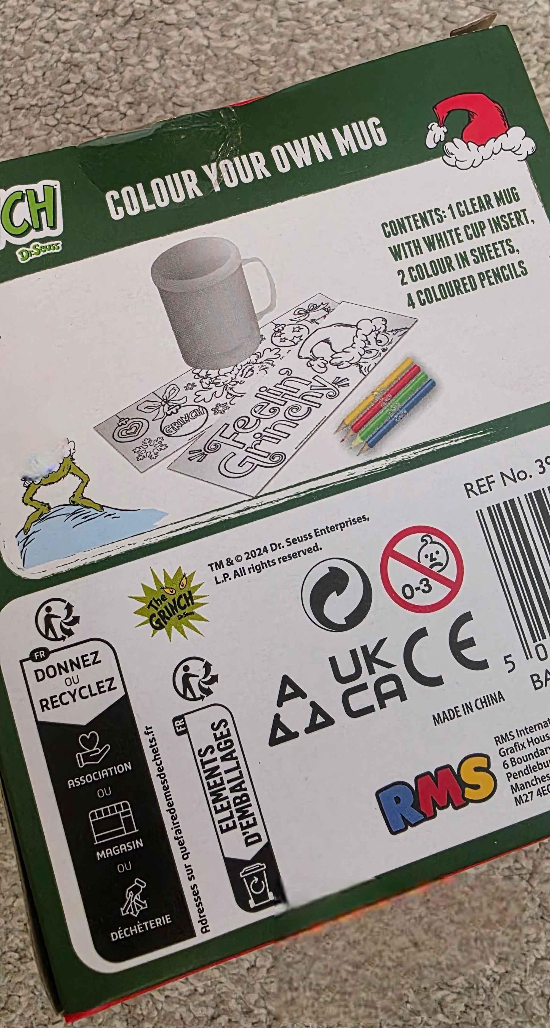 Grinch Colouring Mug - Unleash Your Creativity This Holiday - 