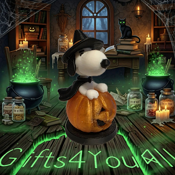 Spooky Snoopy Pumpkin 3D Print for Halloween Decor - 