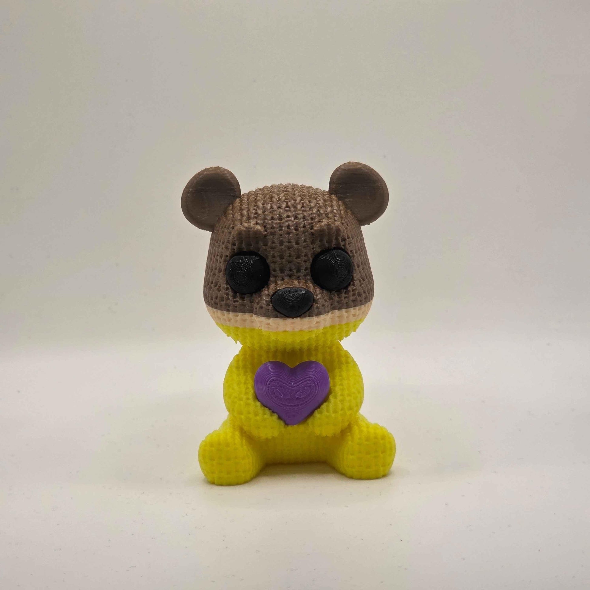 Bear with the Purple Heart 12cm - 3D Printed Companion - Toys & Games