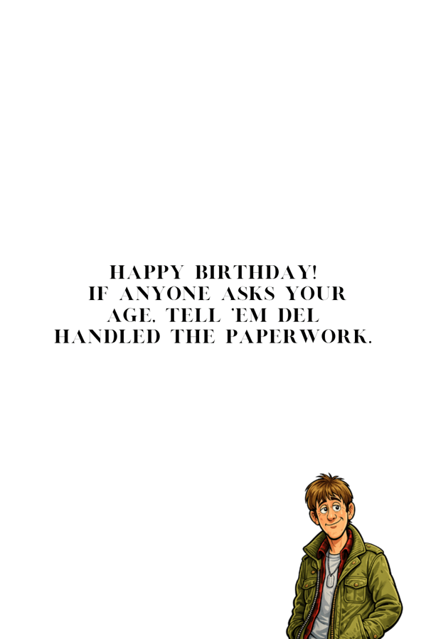 Only Fools and Horses Rodney Birthday Card