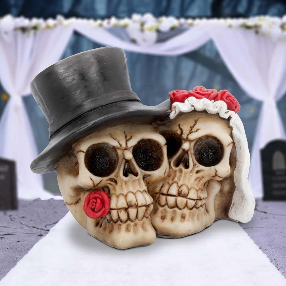 Together Forever Skull Sculpture 16cm - Gothic Romance by Nemesis Now - Home Decor