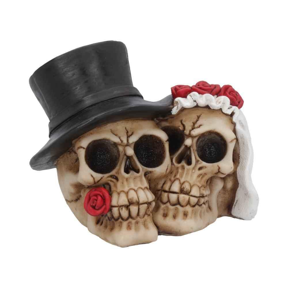 Together Forever Skull Sculpture 16cm - Gothic Romance by Nemesis Now - Home Decor