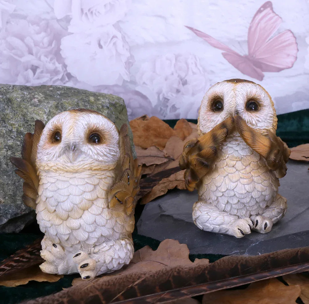Three Wise Brown Owls Figurine Set 7.5cm | Nemesis Now