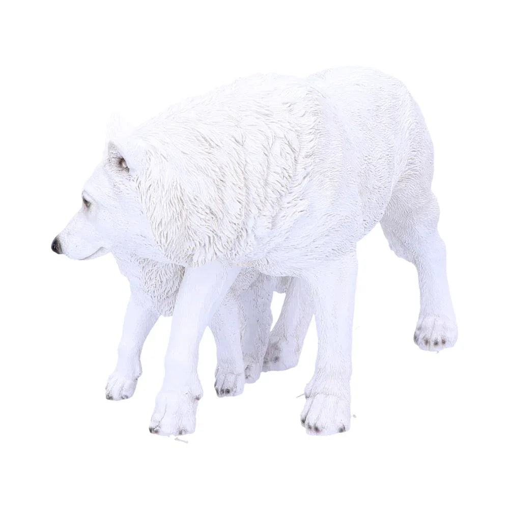 Winter Offspring Wolf Ornament | Mother & Pup Gothic Fantasy Figurine