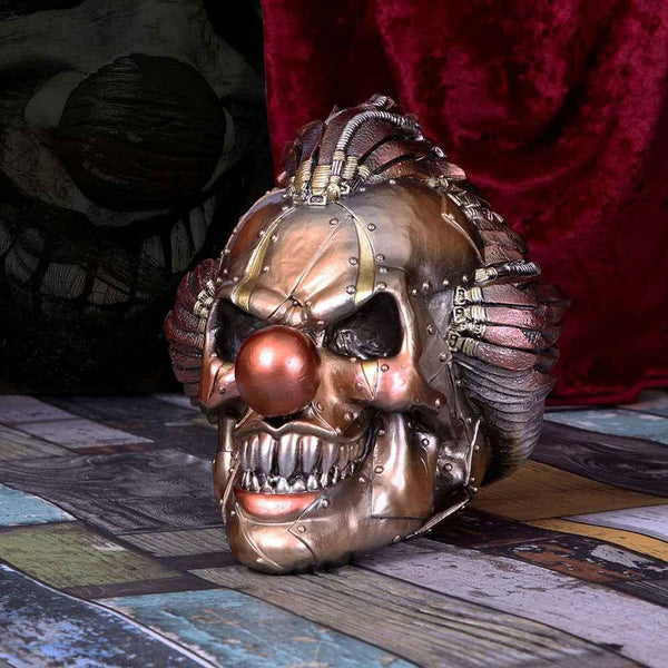 Mechanical Laughter Horror Steampunk Clown Skull Ornament 18CM - Home Decor